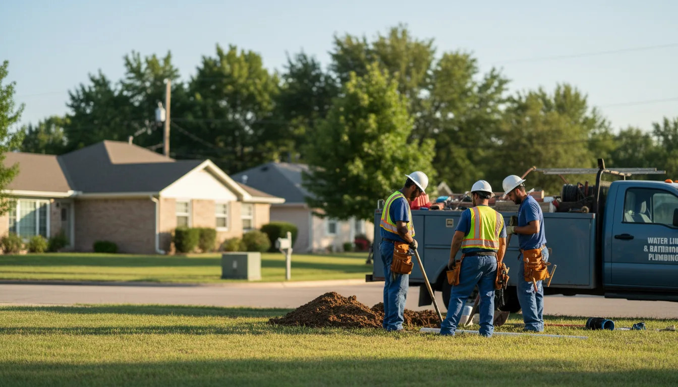 Residential water line and bathroom plumbing service in Casa, AR